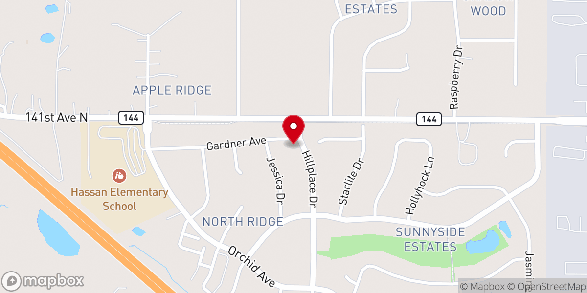 Map showing location of The Edge Christian Fellowship