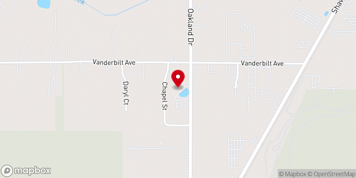 Map showing location of Prairie Edge Church