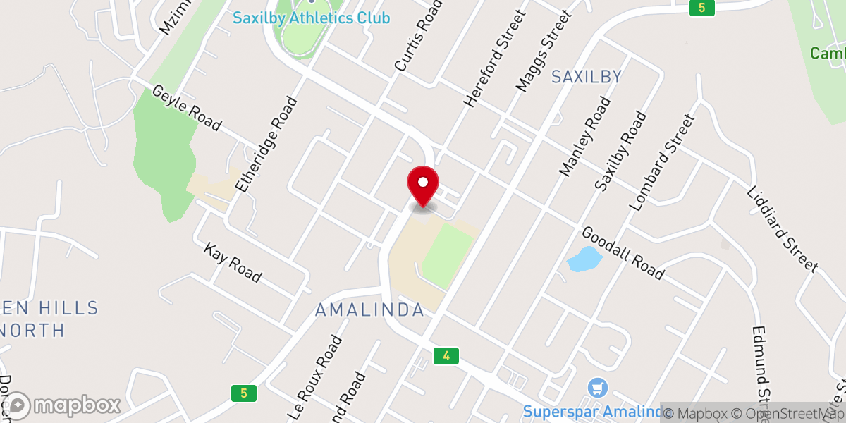 Map showing location of Amalinda Methodist Church