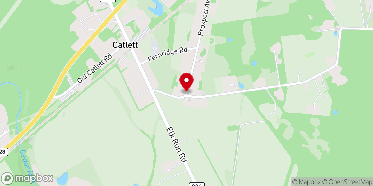 Map showing location of Cornerstone Free Will Baptist Church