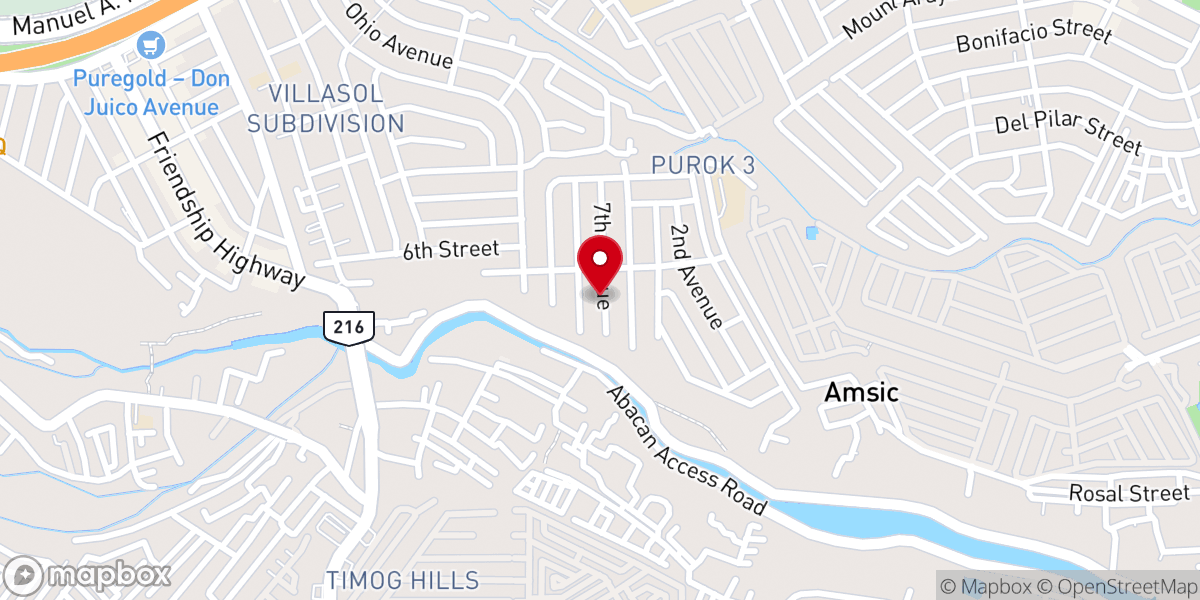 Map showing location of AFGIC(Angeles Full Gospel International Church)