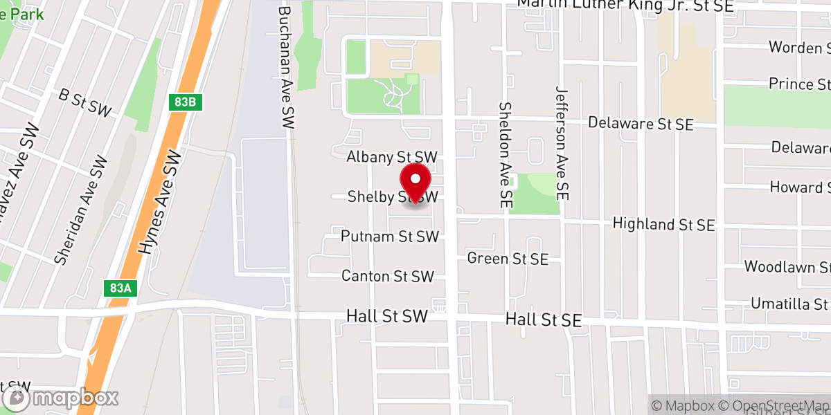 Map showing location of God With Us Missionary Baptist Church