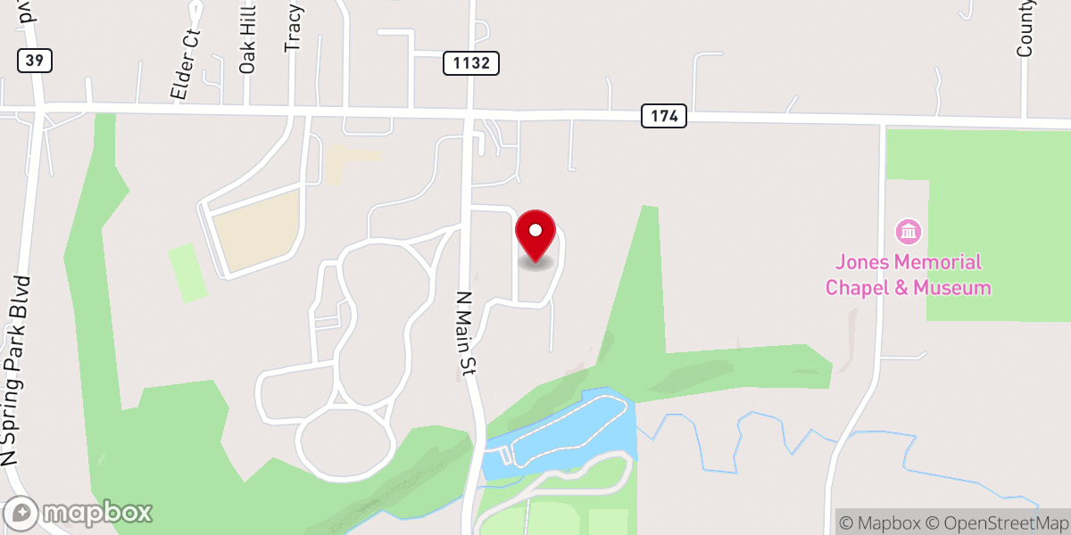 Map showing location of Missouri Baptist Children's Home