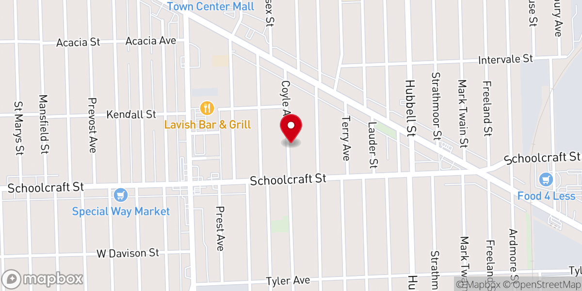 Map showing location of New MT Pisgah Missionary Baptist Church