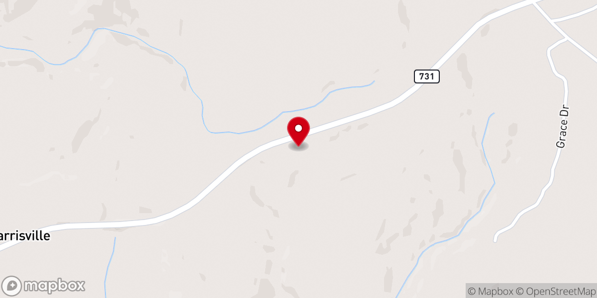Map showing location of Sardis United Methodist Church
