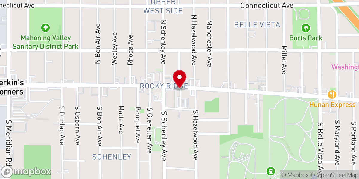 Map showing location of The Church of Pentecost USA Inc.- PIWC Youngstown
