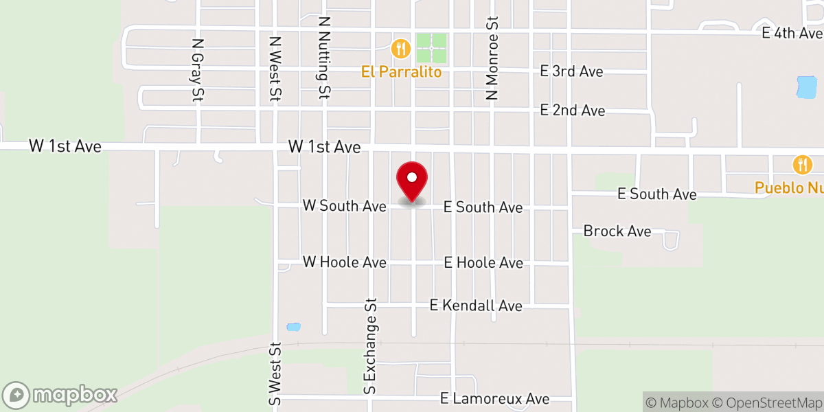 Map showing location of United Par United Methodist