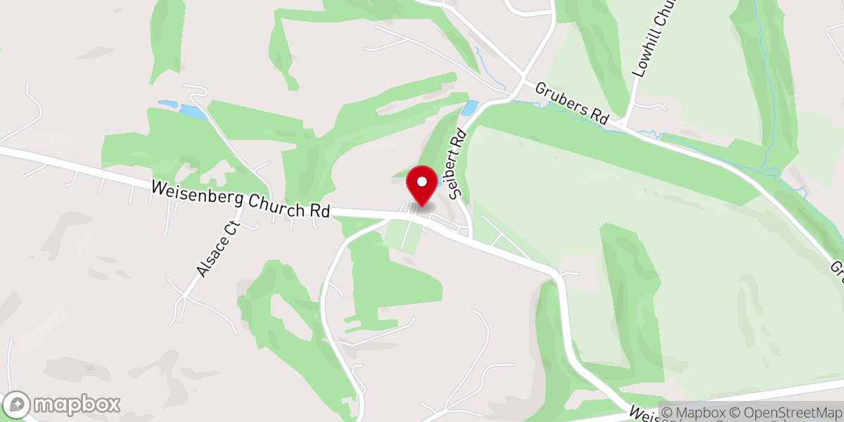 Map showing location of Weisenberg Lutheran Church