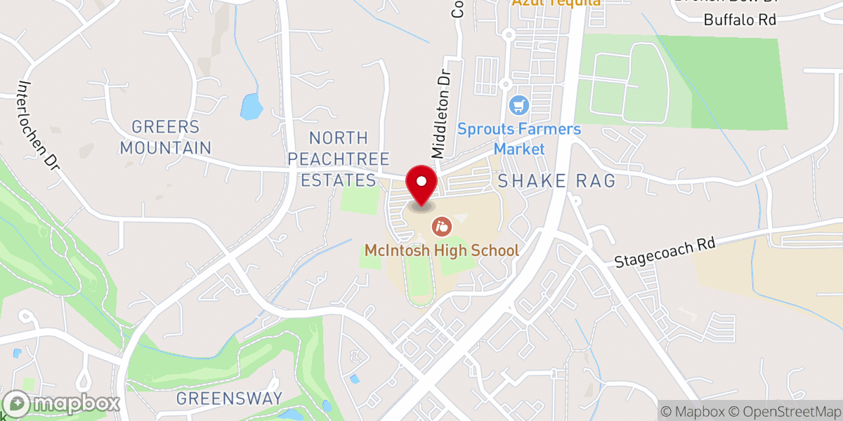 Map showing location of Church of the Highlands | Peachtree City