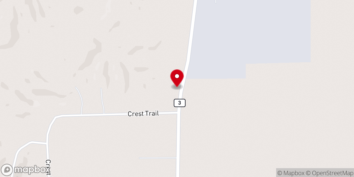 Map showing location of Sugar Creek Community Church