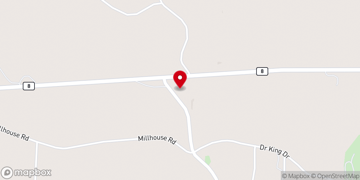 Map showing location of Greater Pleasant Grove M. B. Church