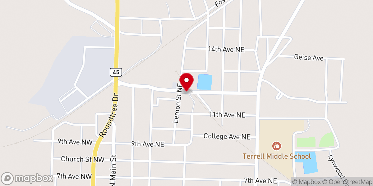 Map showing location of New Beginning Holiness Church