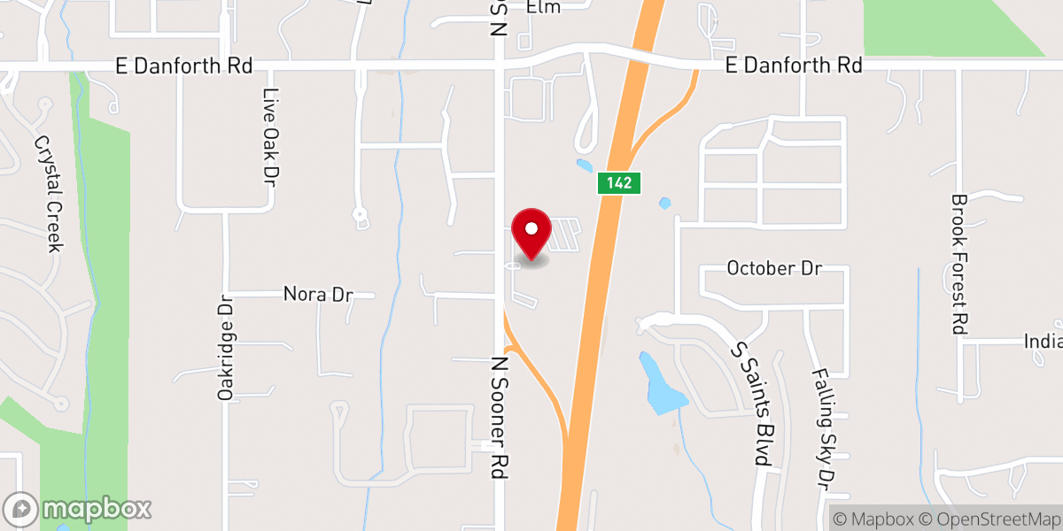 Map showing location of St. Luke's Edmond