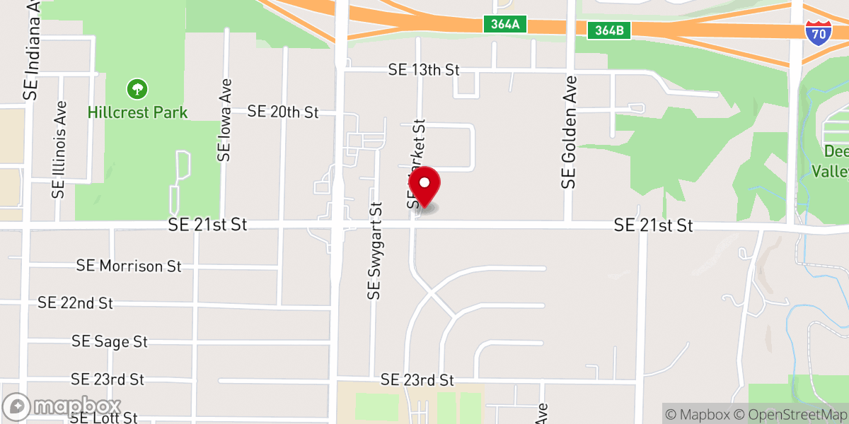 Map showing location of California Acres Church of Christ