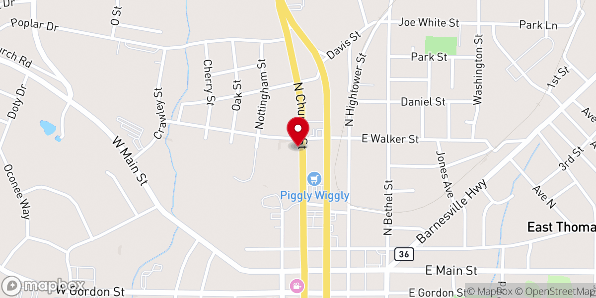 Map showing location of Lazy J Mercantile
