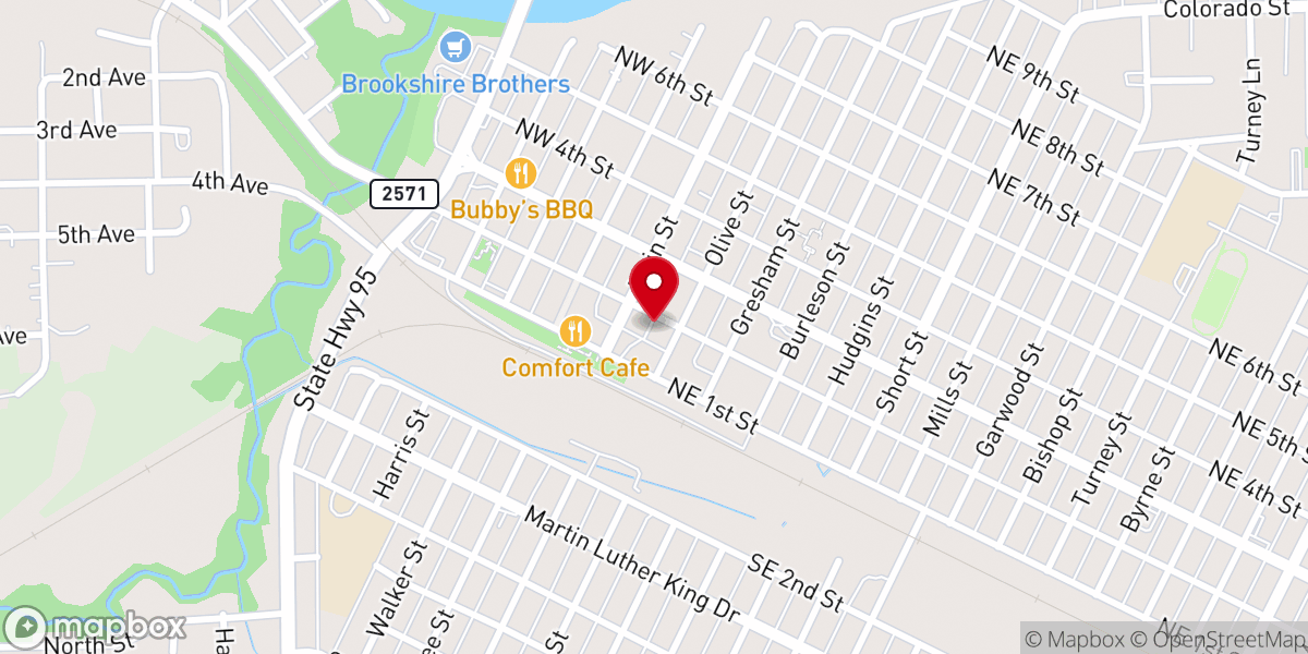Map showing location of Smithville General Store