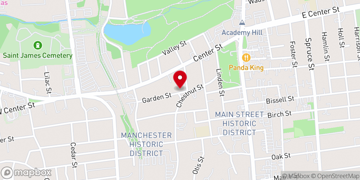 Map showing location of Latvian Lutheran Church