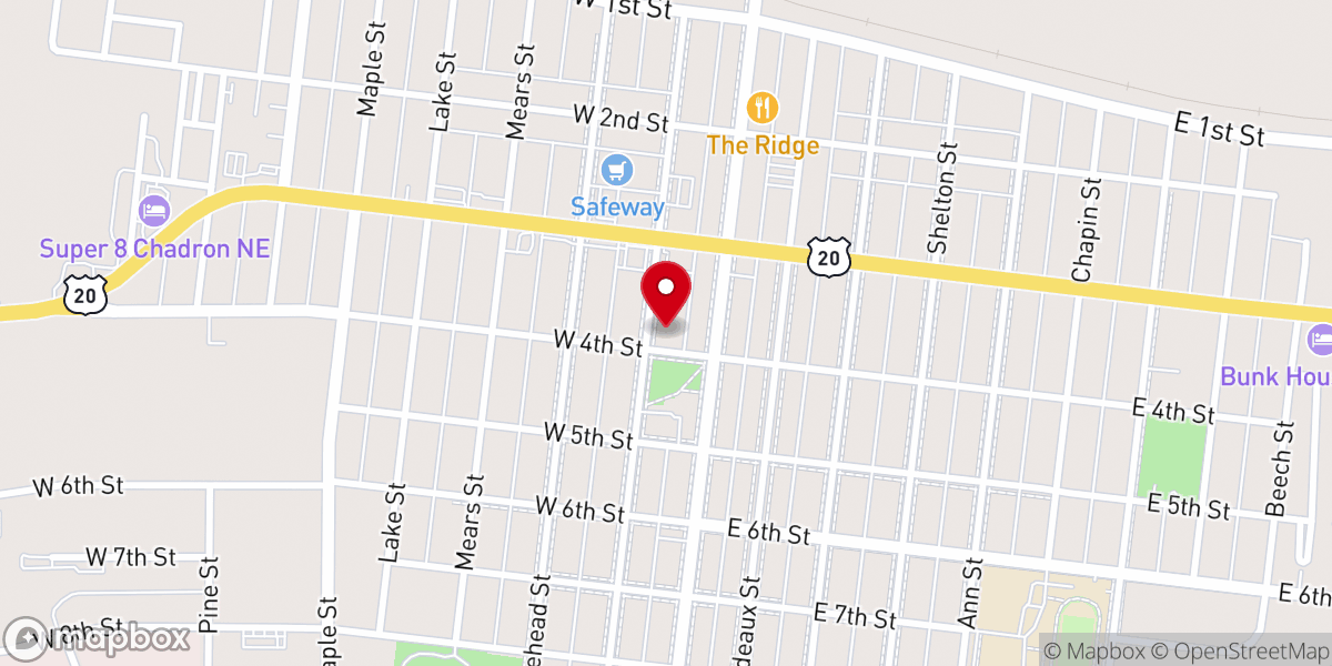 Map showing location of First Congregational U.C.C.