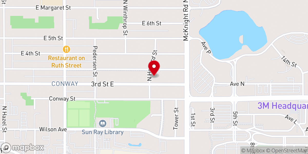 Map showing location of RiverLife Church - St. Paul Campus