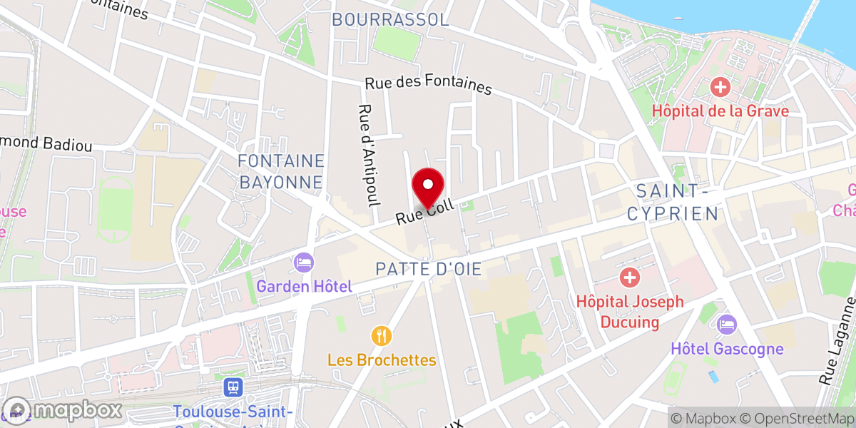 Map showing location of Église du Sacré Coeur de Patte D'oie (Toulouse)