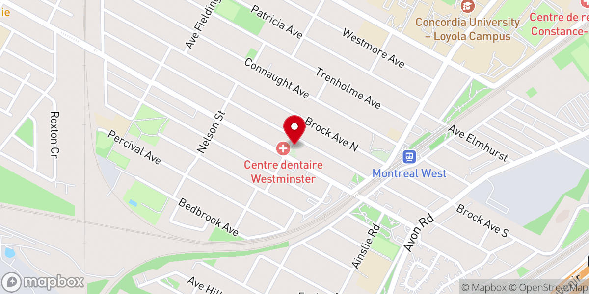 Map showing location of Montreal West United Church