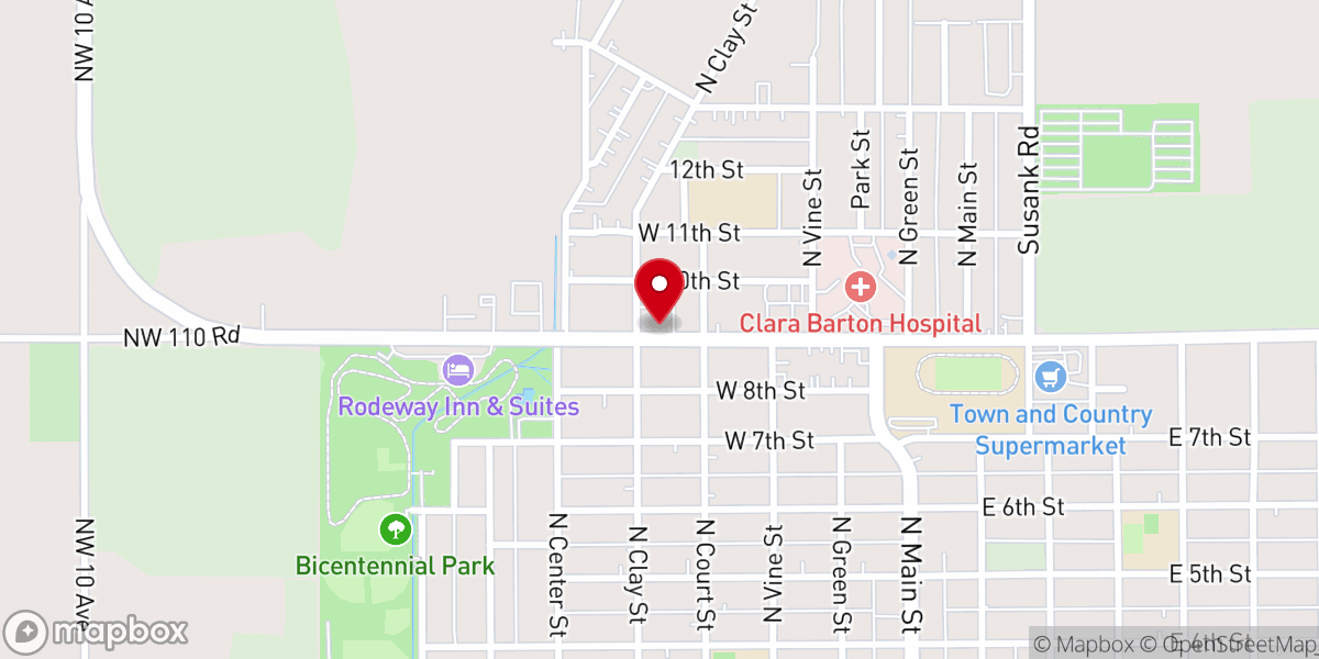Map showing location of Concordia Lutheran Church
