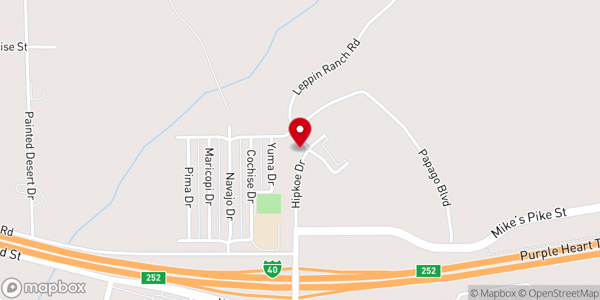 Map showing location of Baptist Church