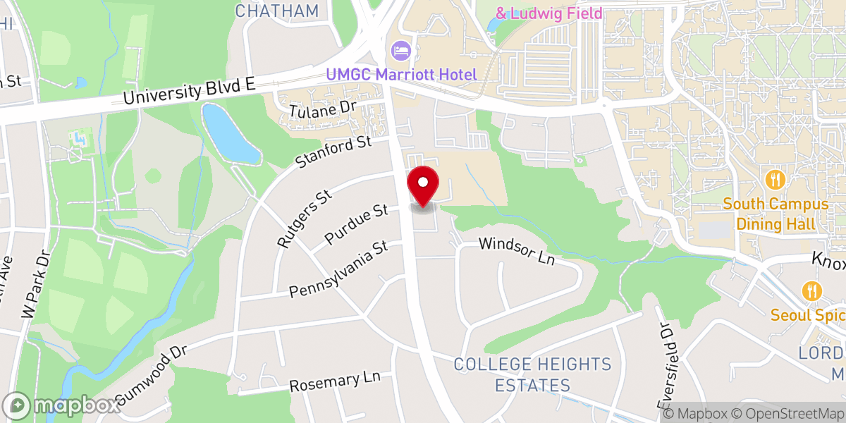 Map showing location of St Mark's Catholic Church