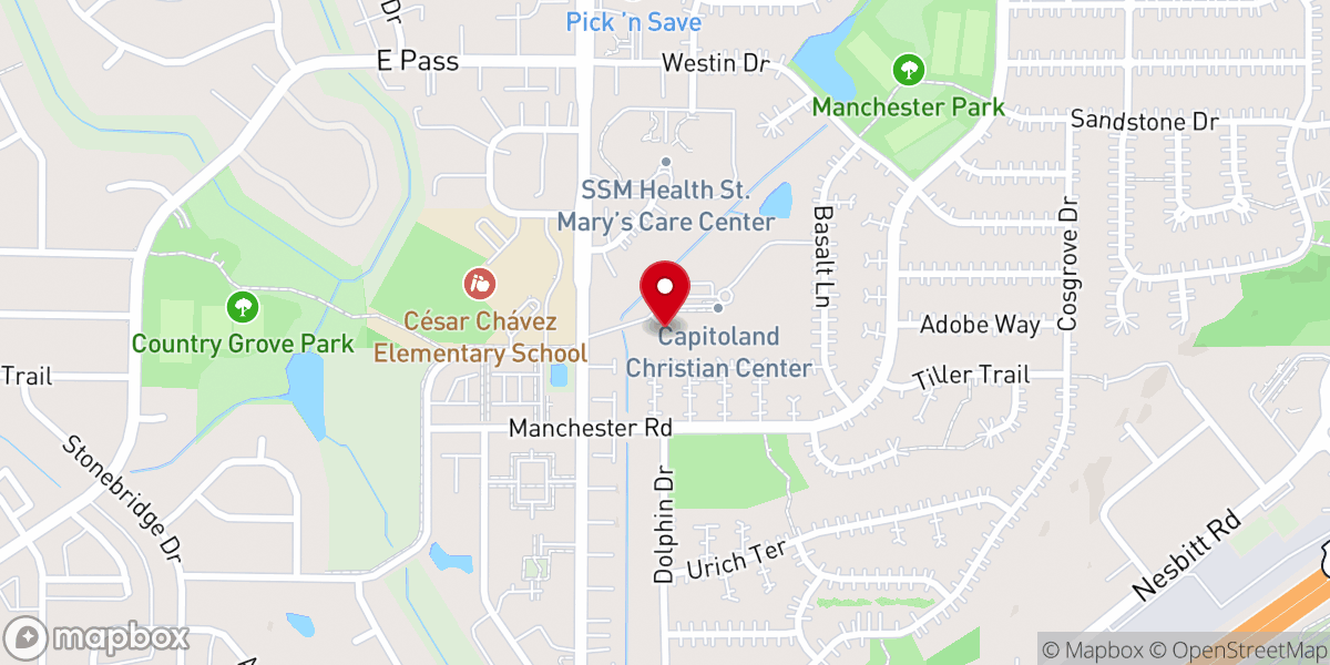 Map showing location of Capitoland Christian Center