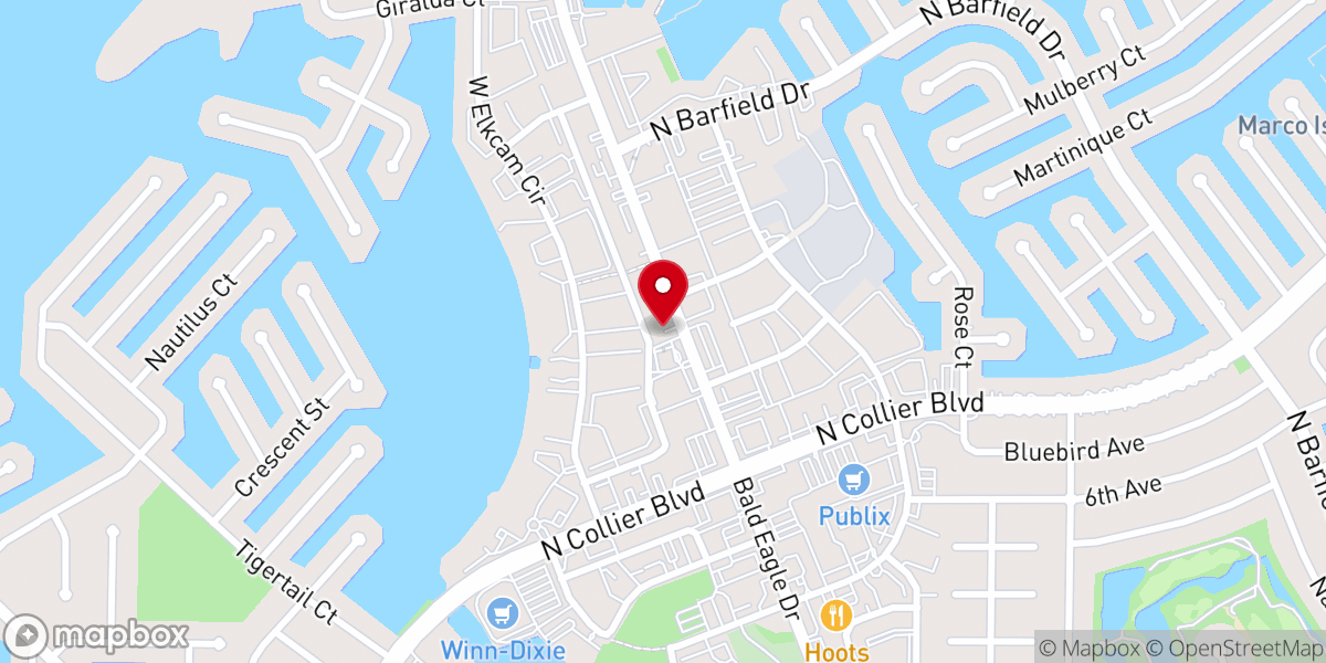 Map showing location of Bargain Basket Thrift Shop