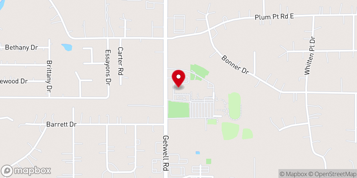 Map showing location of Broadway Baptist Church