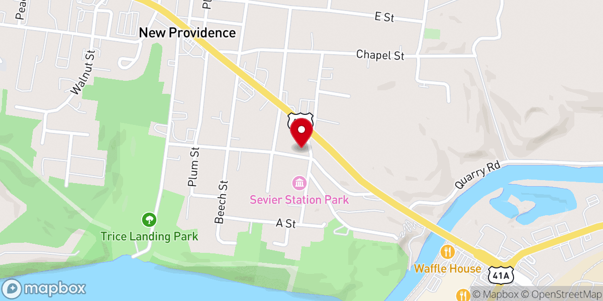 Map showing location of Champions Christian Community Church