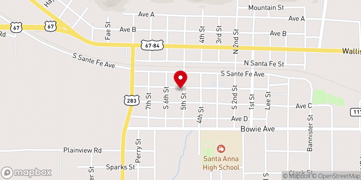 Map showing location of Presbyterian Church