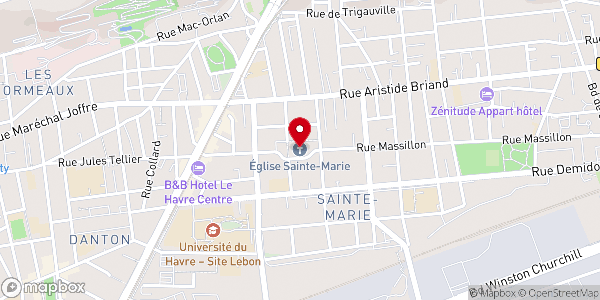 Map showing location of Eglise Sainte-Marie