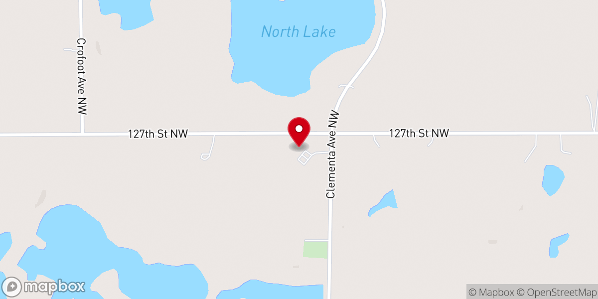 Map showing location of Faith Lutheran Church