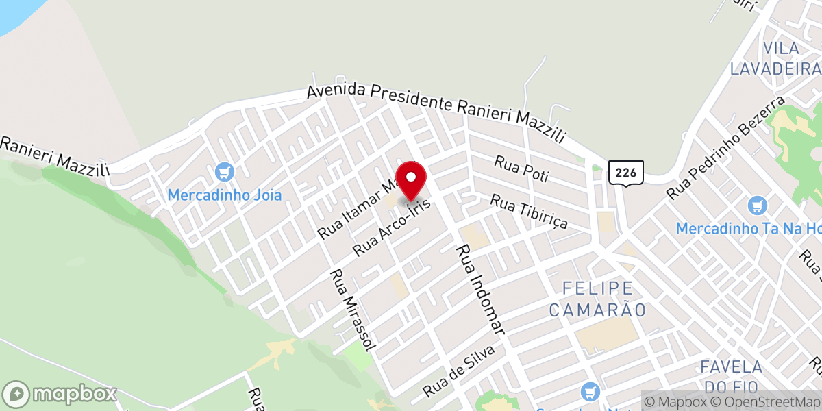 Map showing location of Paróquia de Nossa Senhora Auxiliadora