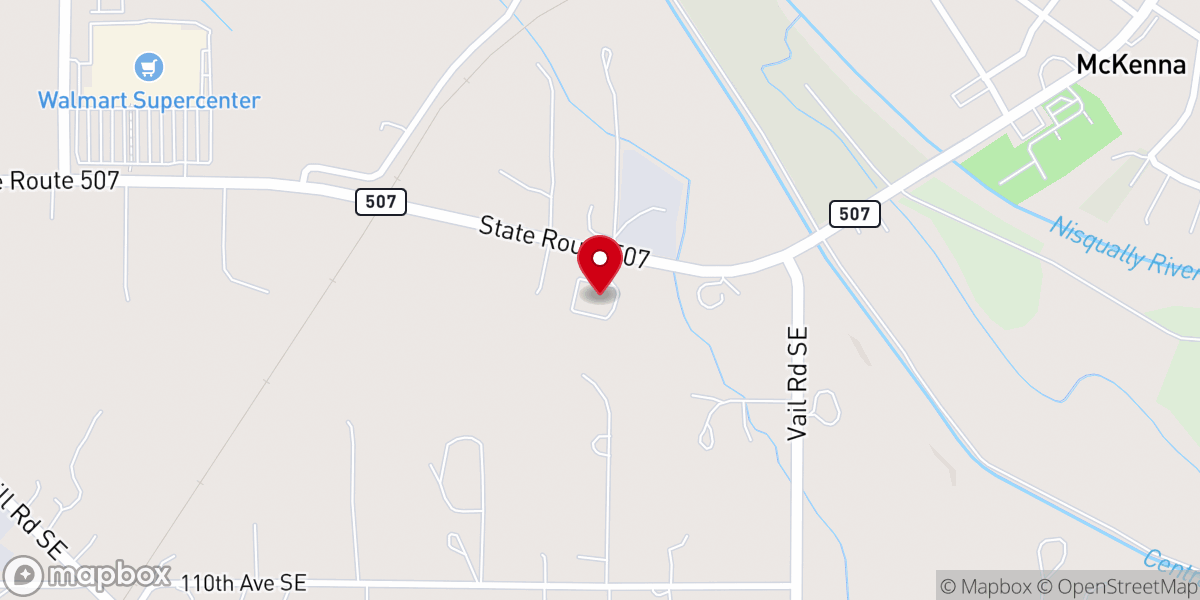 Map showing location of Yelm Seventh-day Adventist Church