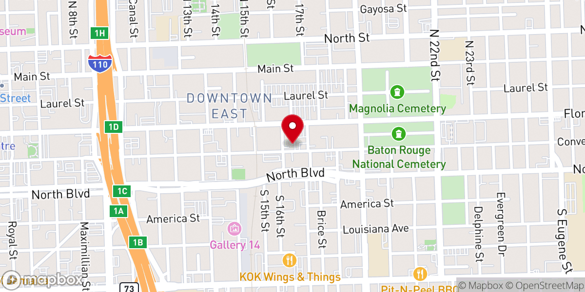 Map showing location of St. Vincent de Paul Bishop Ott Sweet Dreams Shelter