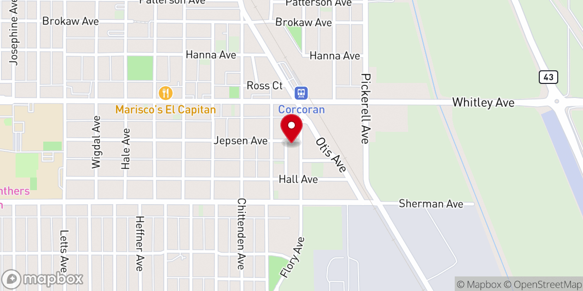 Map showing location of New Hope Fellowship Assembly