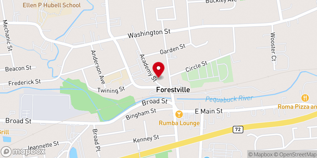 Map showing location of Bristol Bible Chapel