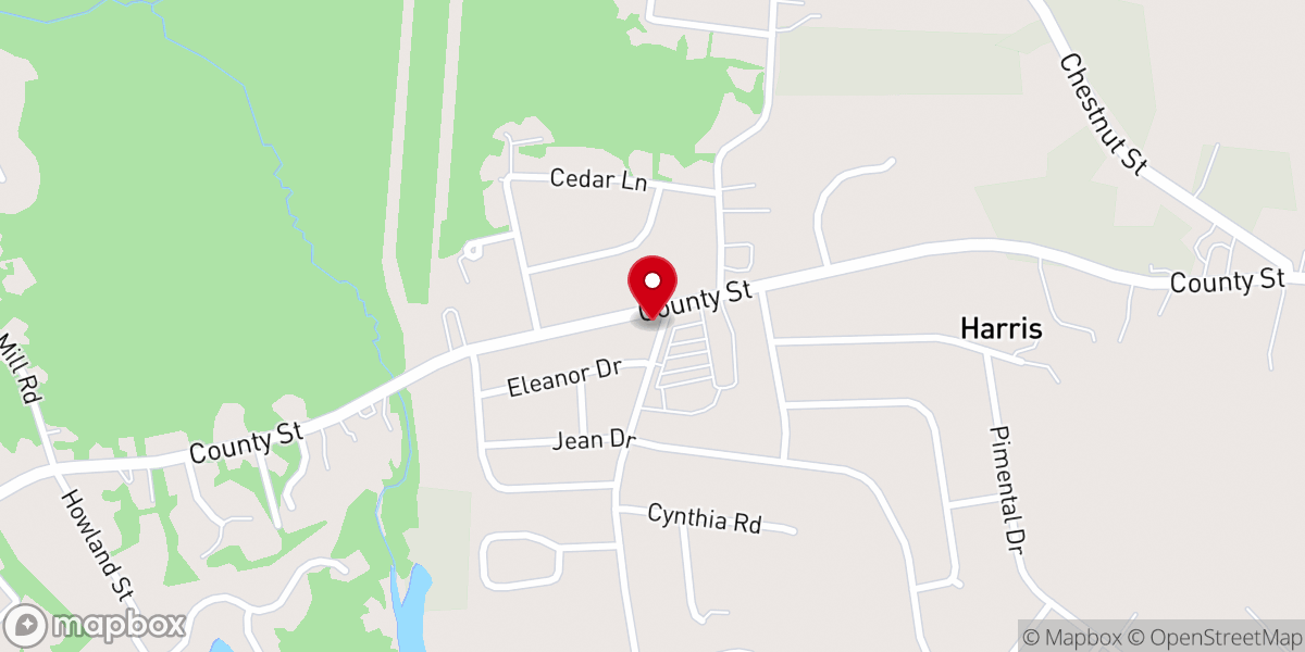 Map showing location of Hartman Chas K