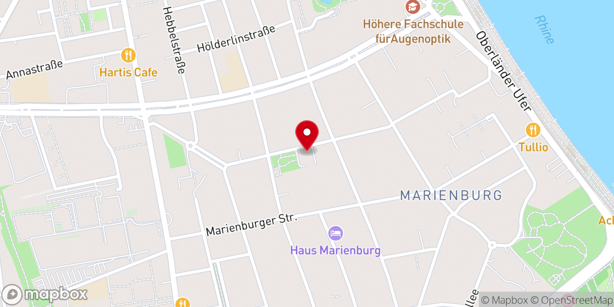 Map showing location of Ev. Kirchengemeinde Köln-Bayenthal