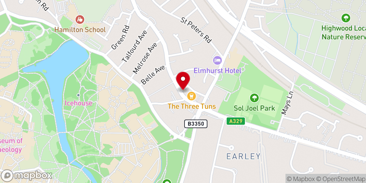 Map showing location of Mount Zion Church