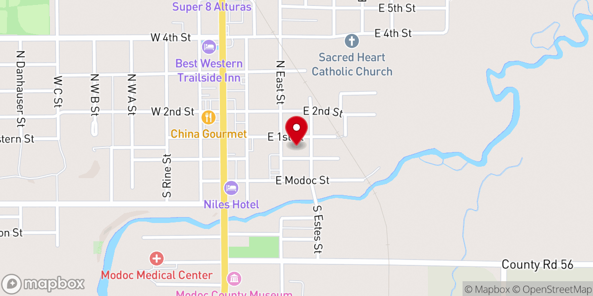 Map showing location of Federated Community Church