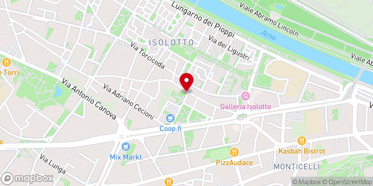 Map showing location of Oratorio della Madonna della Querce