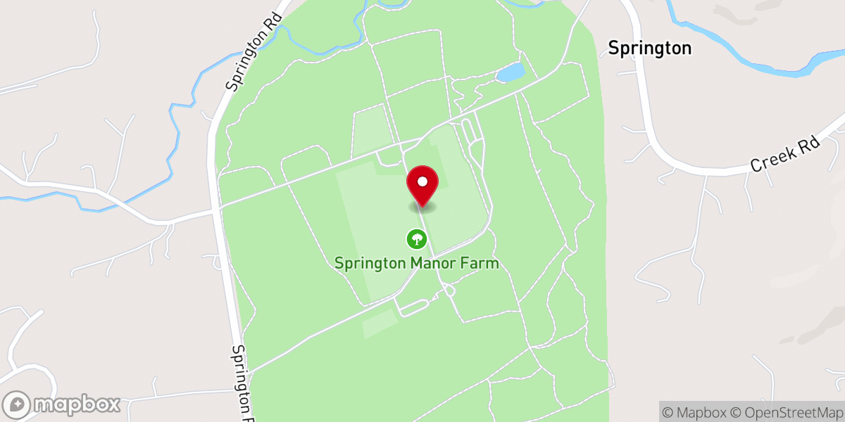Map showing location of Springton Manor Farm