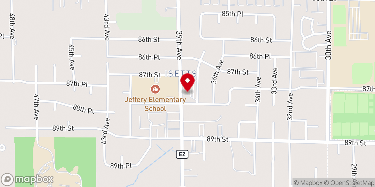 Map showing location of St. Paul's Lutheran Church Kenosha