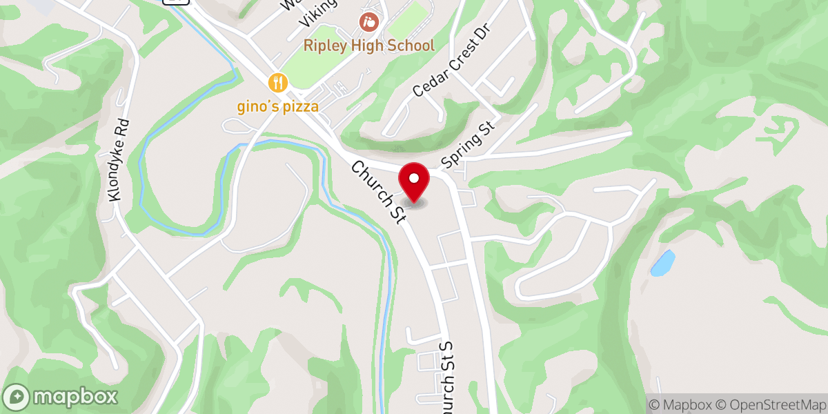 Map showing location of Hilltop Fresh Meat Market