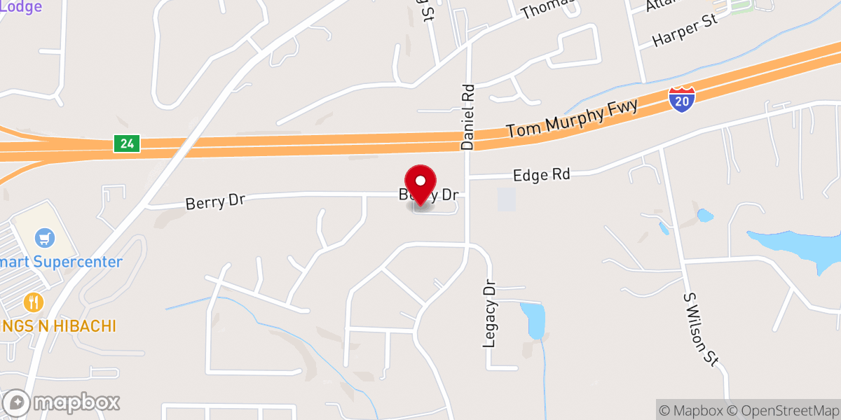 Map showing location of Reveal Church Villa Rica