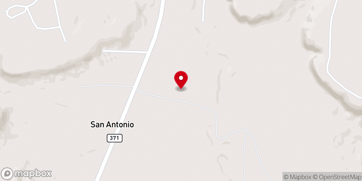 Map showing location of San Antone Mission